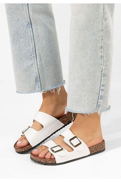 B T Shoes Women's white Janeti slippers