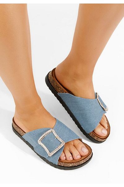 B T Shoes Papuci dama Jomarys denim