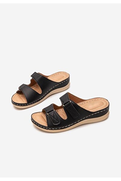 B T Shoes Raquela black orthopedic slippers