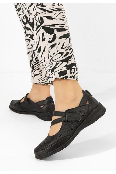 B T Shoes Catherina V2 black leather ballerinas