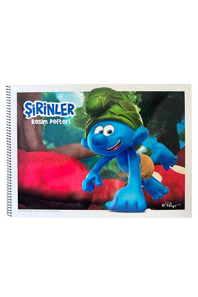 Polin Smurfs Picture Notebook, 25X35Cm, Spiral, 15 Sheets