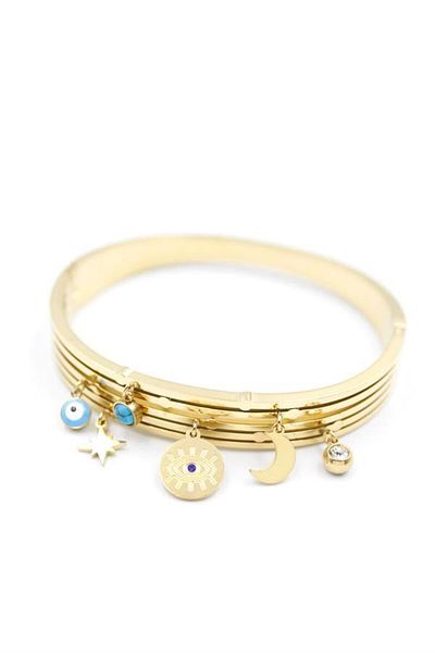 Rasanet Dangle Eye Bracelet - Gold