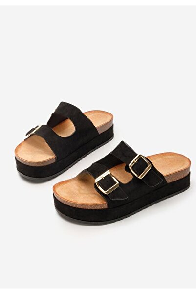 B T Shoes Ronna black high-heeled slippers