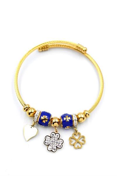 Rasanet Clover Charm Bracelet - Gold