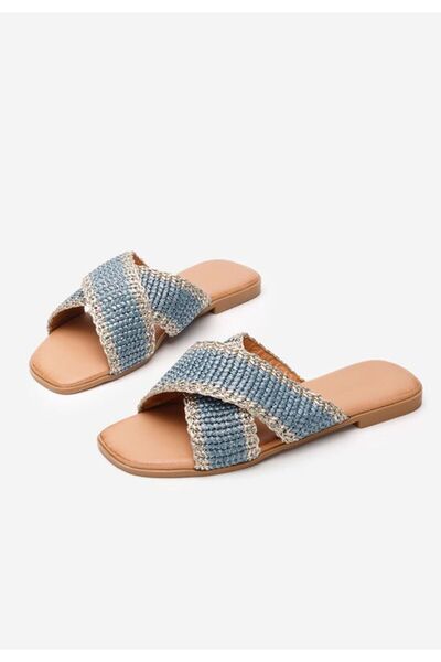 B T Shoes Papuci fara toc Jamira albastri