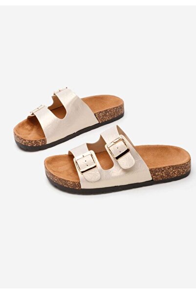 B T Shoes Papuci cu talpa groasa Rothi aurii