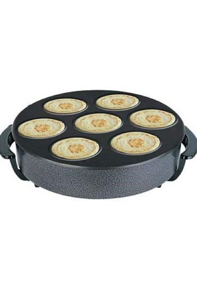 HOME MASTER Pancake and Crepe Maker Round 7 Spots - Black