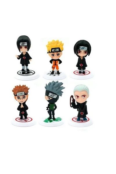 victiny Mini Figurines Naruto 6 Pieces