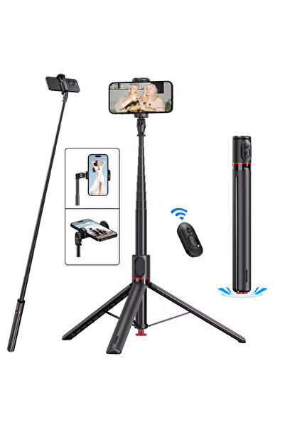 TOKQI Extendable Tripod Selfie Stick Pop up Tripods with Magnetic Remote Control