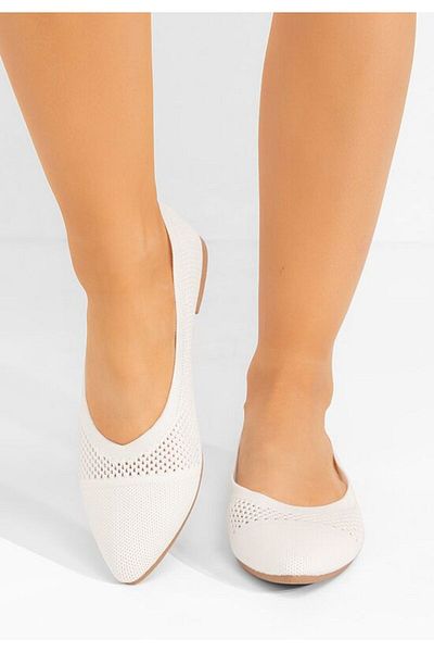 B T Shoes Balerini dama Letysia V3 albi