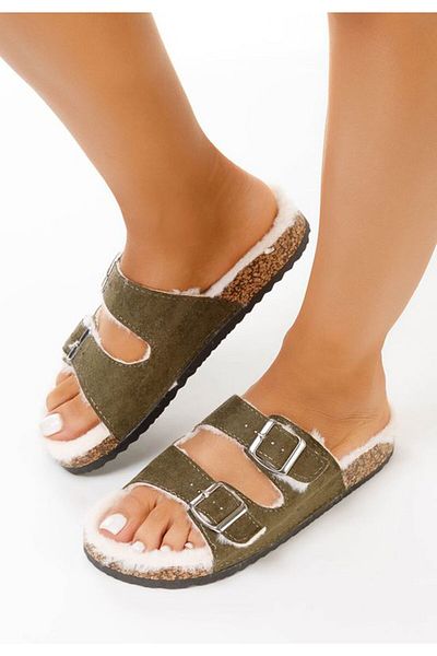 B T Shoes Women's slippers Testa khaki