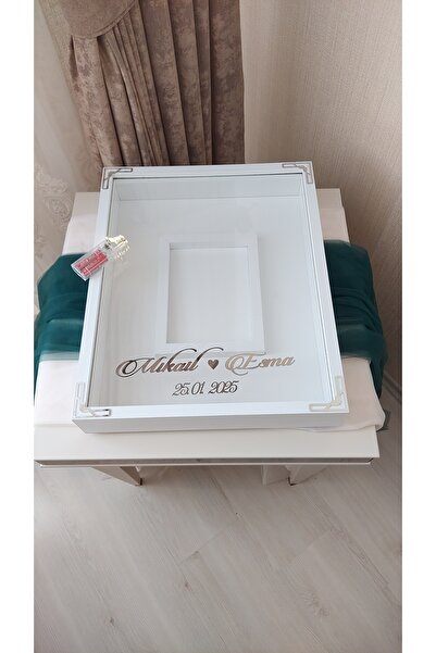 Verda Çerçeve 40x50 Cm Fotoğraf Bölümlü Anı Çerçevesi! Ledli Ve Isimli Gül Ta...