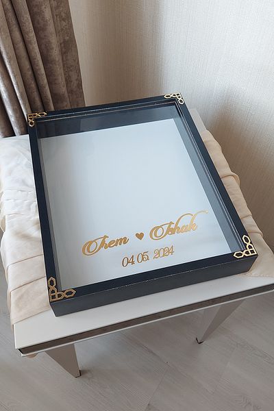 Verda Çerçeve 40X50 cm Rose Memory Frame! Deep Frame Without Leds! Rose Memory Frame - for Bridal Bouquets