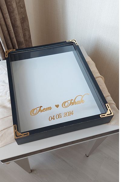Verda Çerçeve 40X50 cm Rose Memory Frame! Deep Frame Without Leds! Rose Memory Frame - for Bridal Bouquets