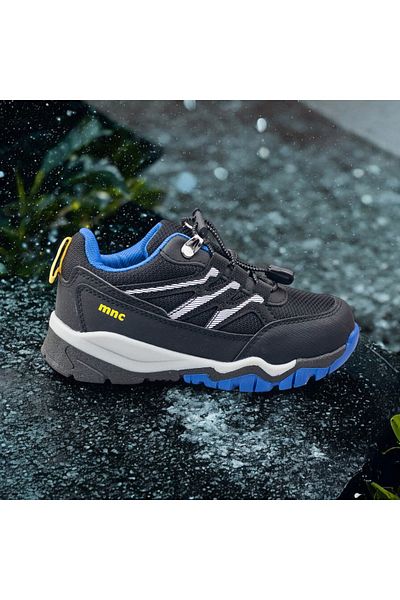 JOJO KIDS adidași impermeabili pentru băieți, șireturi inteligente din cauciuc, pantofi cu talpă anti-alunecare, talpă ortopedică