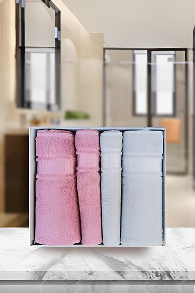 Özdilek Coloursit Best Set Turkish Bath Set Silver - Pink