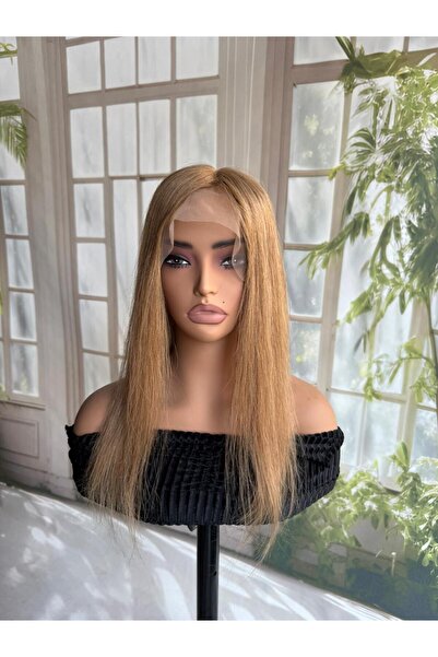 Suzan Peruk Karamel Baby ipek taban Tepelik %100 Gerçek saç 13x14cm genişlik ...