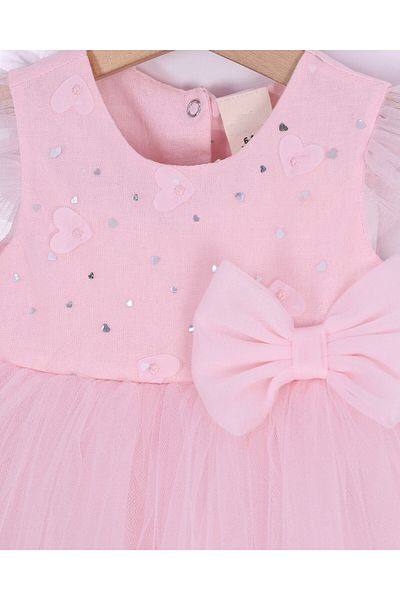 PİTABABY 👑   Princess Pink Tulle Baby Girl Dress Set (with Bow & Headband) 👑