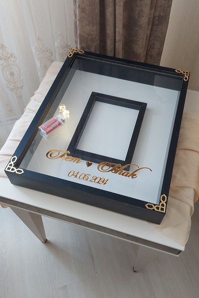 Verda Çerçeve 40x50 Cm Fotoğraf Bölümlü Anı Çerçevesi! Ledli Ve Isimli Gül Ta...