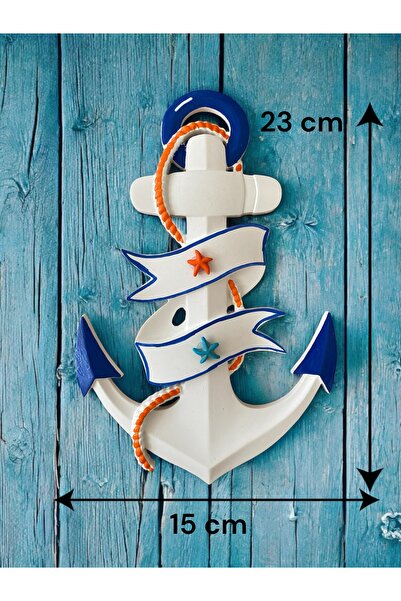 Momiko BLUE MARİN BETON ÇAPA , ÇAPA DUVAR SÜSÜ, HEDİYELİK, BALKON SÜSÜ