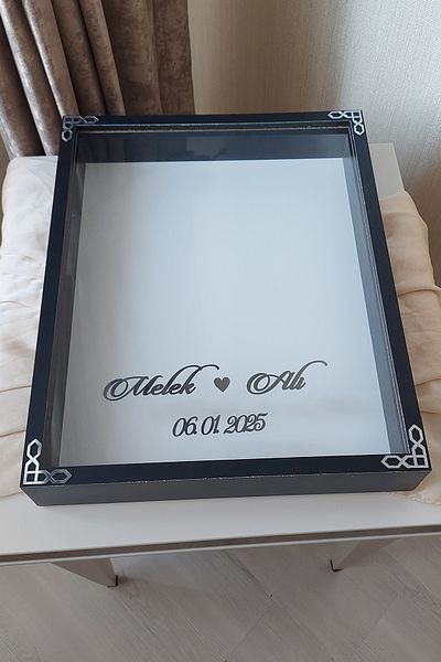 Verda Çerçeve 40X50 cm Rose Memory Frame! Deep Frame Without Leds! Rose Memory Frame - for Bridal Bouquets