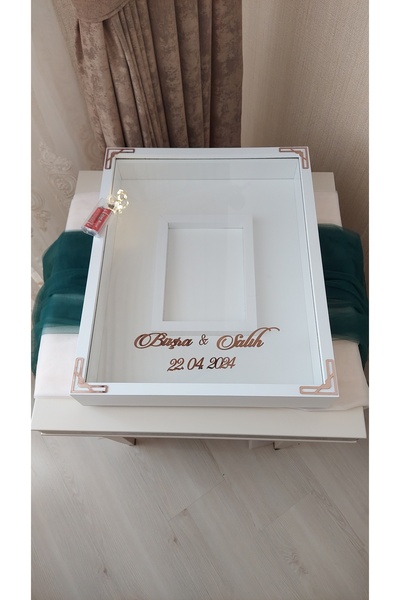 Verda Çerçeve 40x50 Cm Fotoğraf Bölümlü Anı Çerçevesi! Ledli Ve Isimli Gül Ta...