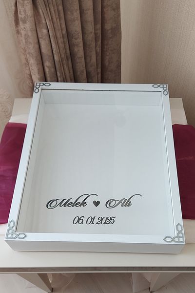 Verda Çerçeve 40X50 cm Rose Memory Frame! Deep Frame Without Leds! Rose Memory Frame - for Bridal Bouquets