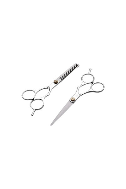 OEM Set de 2 foarfece de coafură 6,5" 17 cm și foarfece de subțiere 5,5" 14 c...