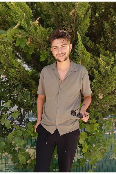 KING SEZAR Ανδρικό πουκάμισο 100% βαμβακερό αναπνεύσιμο ύφασμα Flamed Slim Fit Πουκάμισο με κουμπιά πέτο Ανδρικό πουκάμισο