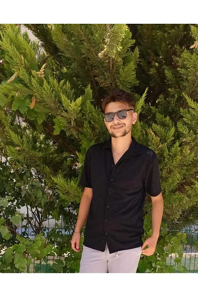 KING SEZAR Мъжка риза 100% памучна дишаща материя Flame Slim Fit с яка с копчета Мъжка риза