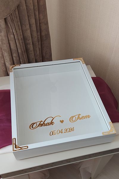 Verda Çerçeve 40X50 cm Rose Memory Frame! Deep Frame Without Leds! Rose Memory Frame - for Bridal Bouquets