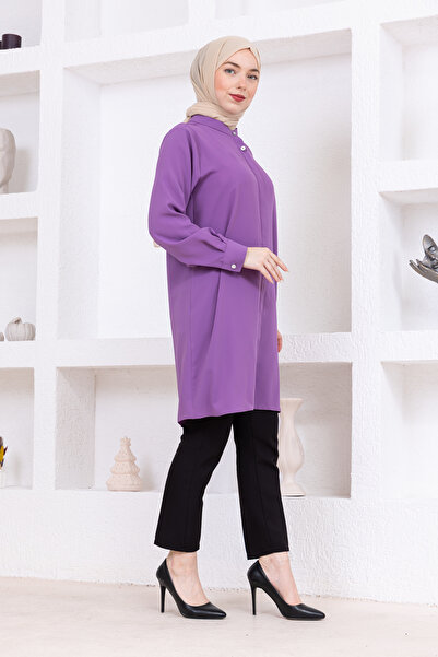 FİDEY Сатинова туніка з каменними ґудзиками