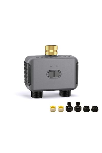 AVYRA Smart Wi-Fi Irrigation Timer Grey with App and Voice Control Alexa Google Assistant