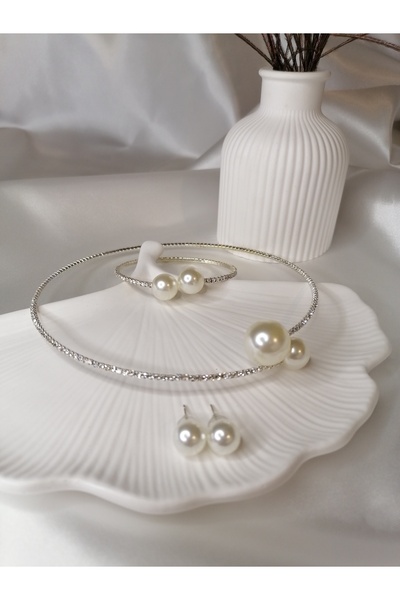Lailis accessories İncili Taşlı Set