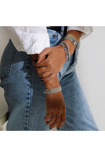 ElectraStore Set of 3 Gold Plated Tennis Bracelets