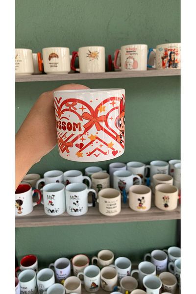 GünayStore Powerpuff Girls - Blossom Heart Detailed Mug Cup Coffee Cup 200 ml 1Pc