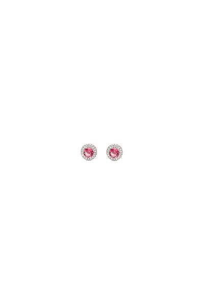 ElectraStore Silver Princess Fuchsia Earrings