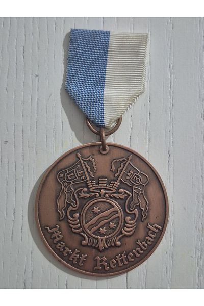 Edi Antik 5cm German Bronze Medal with Ribbon. Rare to the Original Era