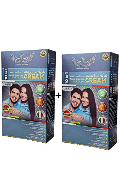 Vintage كريم لتلوين الشعر 10×1 اسود (قطعتين)