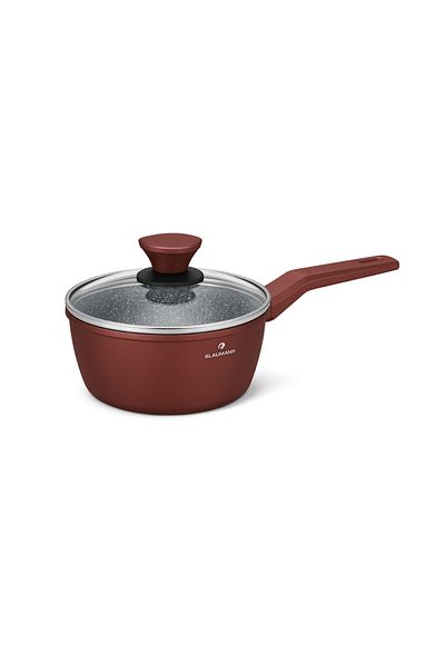 Blaumann Cerastone 3.5L Saucepan, 22x10 cm Cast Aluminum Ceramic Coating Heat-resistant Lid