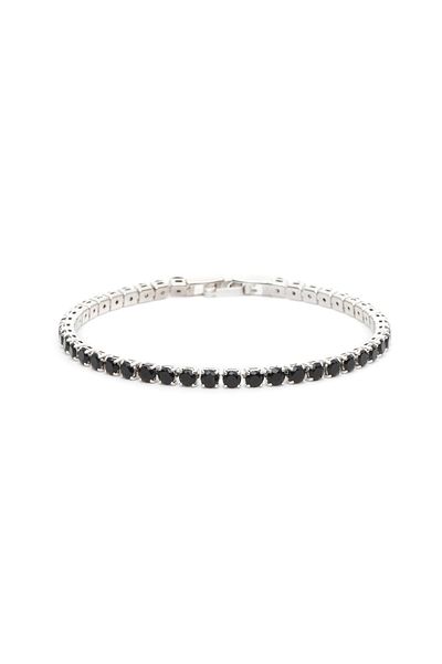 ElectraStore Set of 3 White Gold Plated Tennis Bracelets