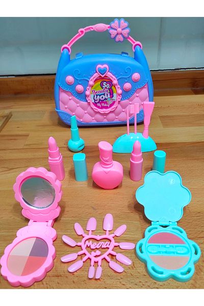 a v d a Make up Eyeshadow + Blush + Fake Nail Beauty Kit Bag with Bag Fashion Makeup Care Hairdresser Set