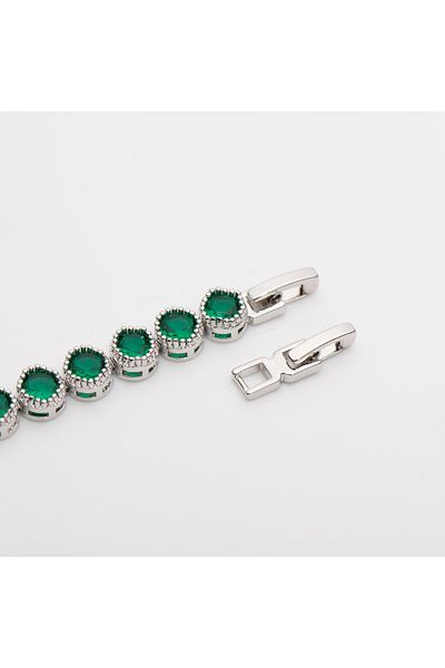 ElectraStore Emerald Splendor Tennis Bracelet