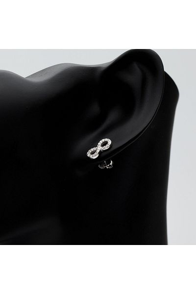 ElectraStore Infinity Silver Earrings