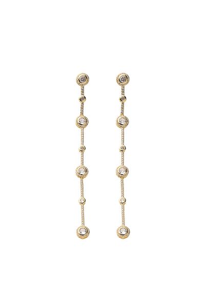 ElectraStore Luxury Gold Long Earrings