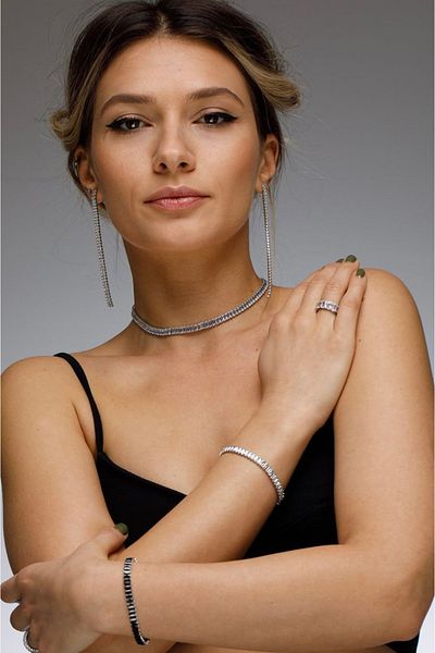 ElectraStore Silver Bracelet With Zirconia Crystals