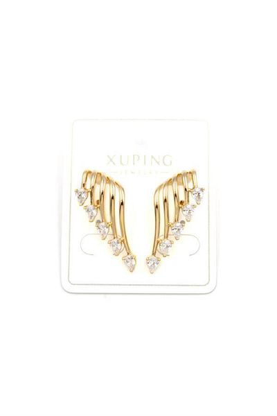 Alray Multiple Earrings with Stones - Gold