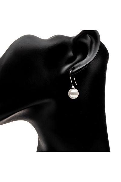 ElectraStore Silver Earrings with Pearl