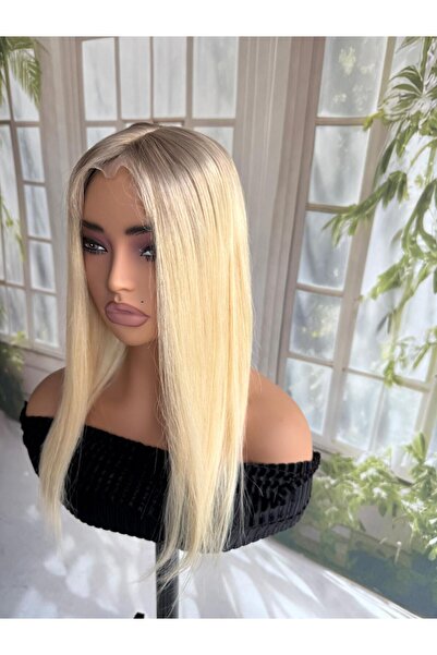 Suzan Peruk Rus kumralı Ombreli platin Baby ipek taban Tepelik %100 Gerçek sa...