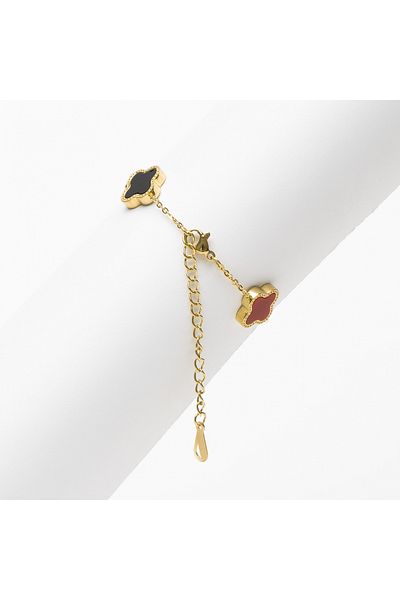 ElectraStore Onyx Flower Bracelet